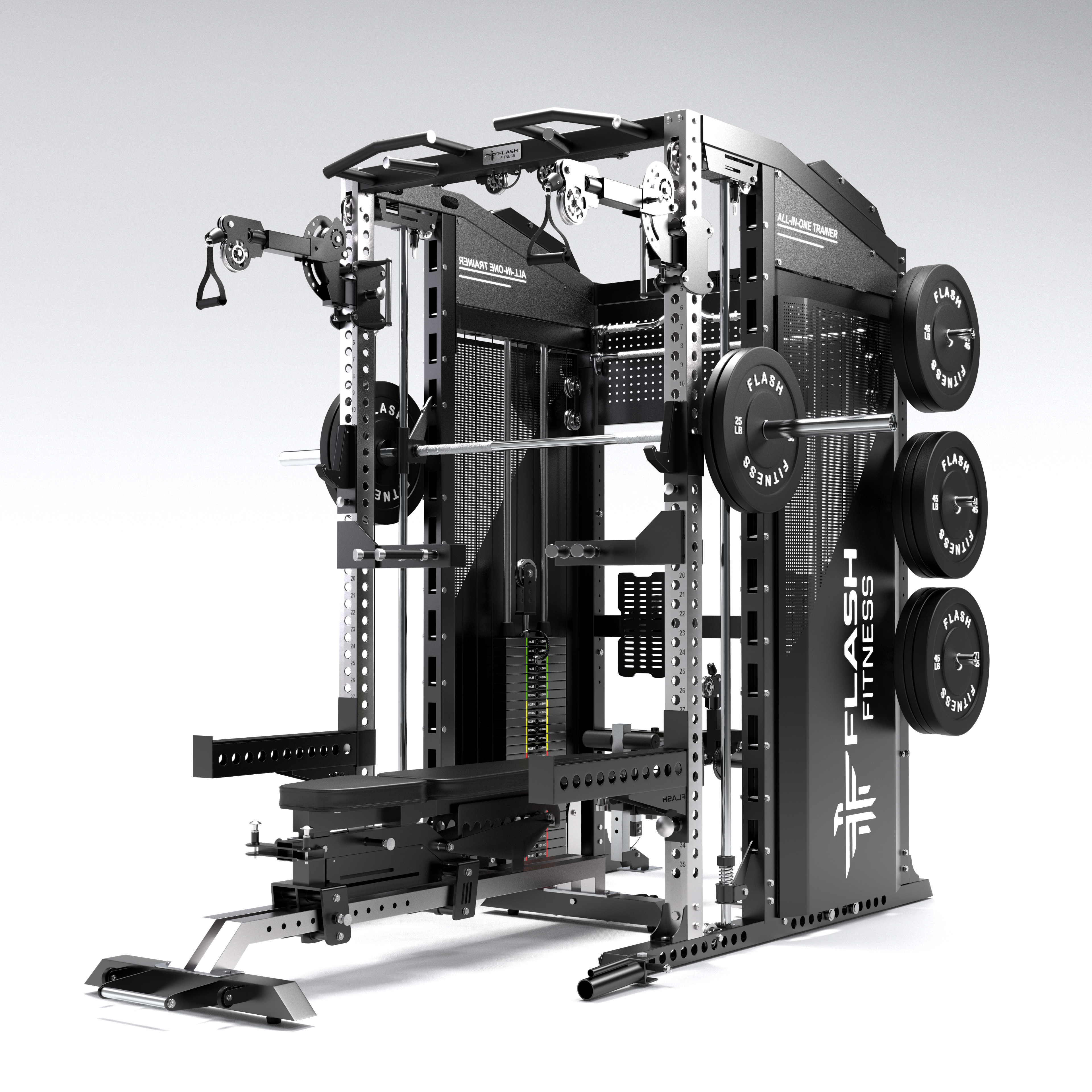 Flash F90 All-In-One Trainer Smith Machine Combo Package