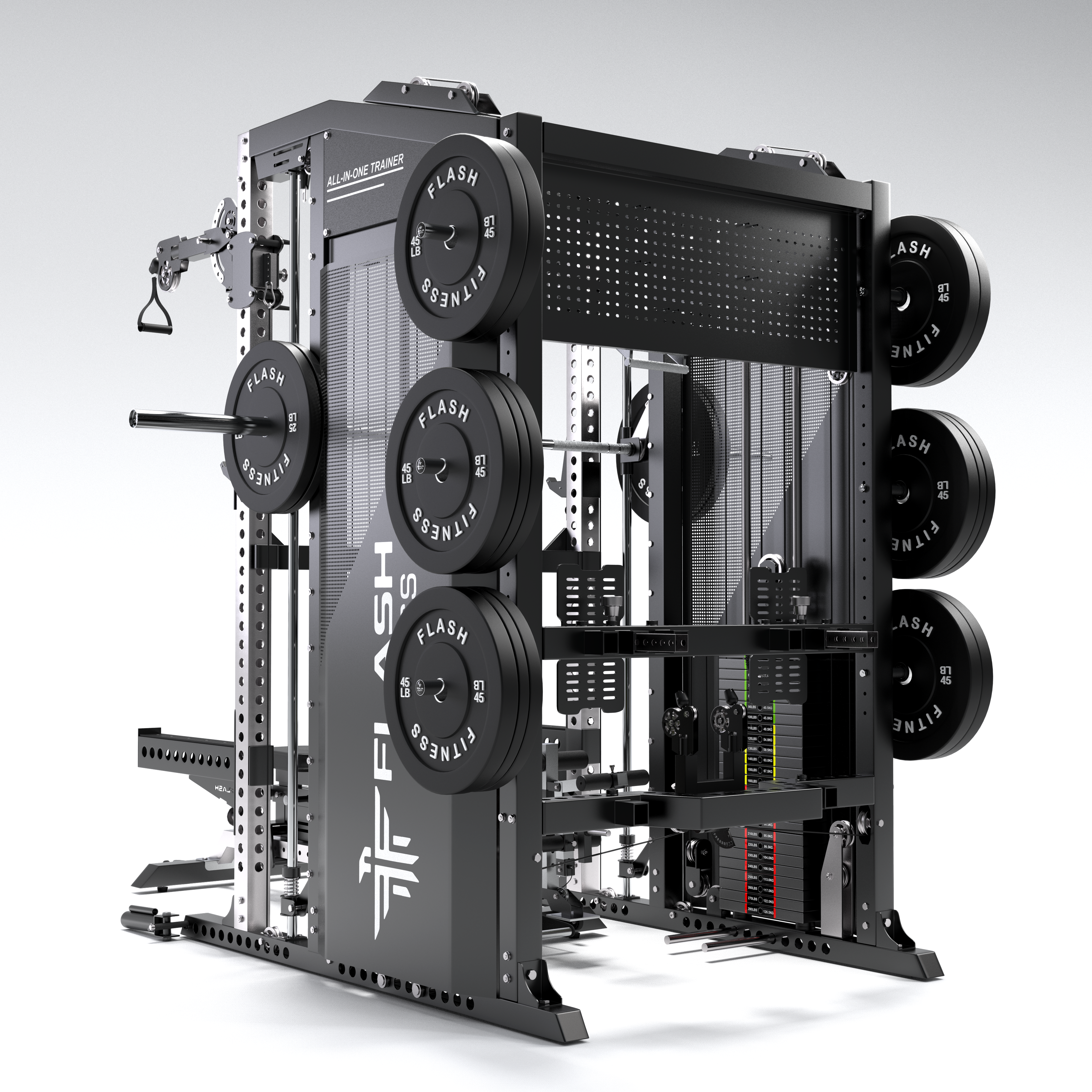 Flash F90 All-In-One Trainer Smith Machine Combo Package