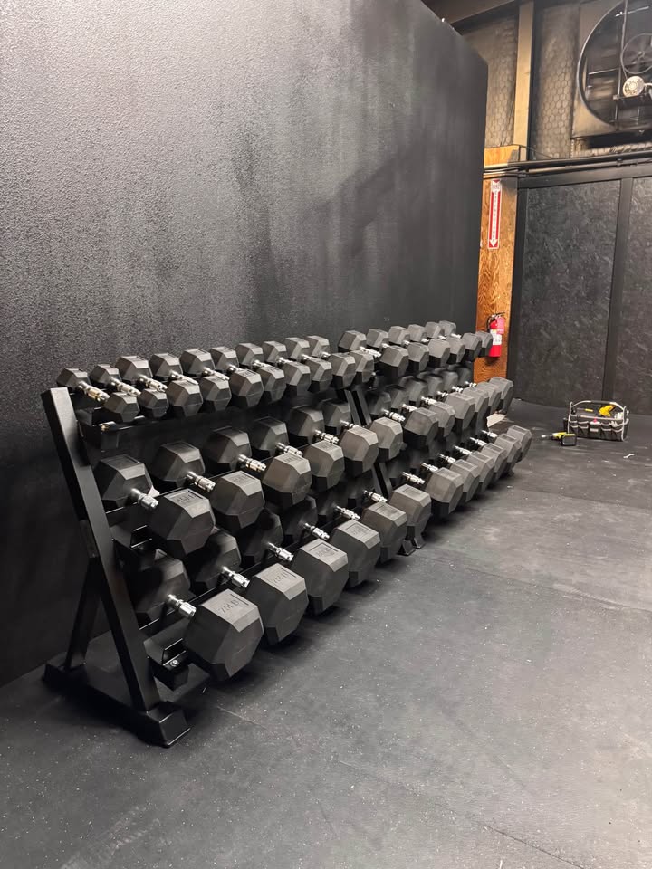 Flash Fitness Rubber Hex Dumbbells