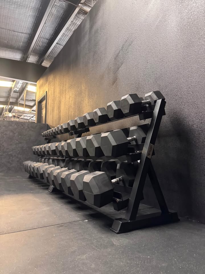 Flash Fitness Rubber Hex Dumbbells