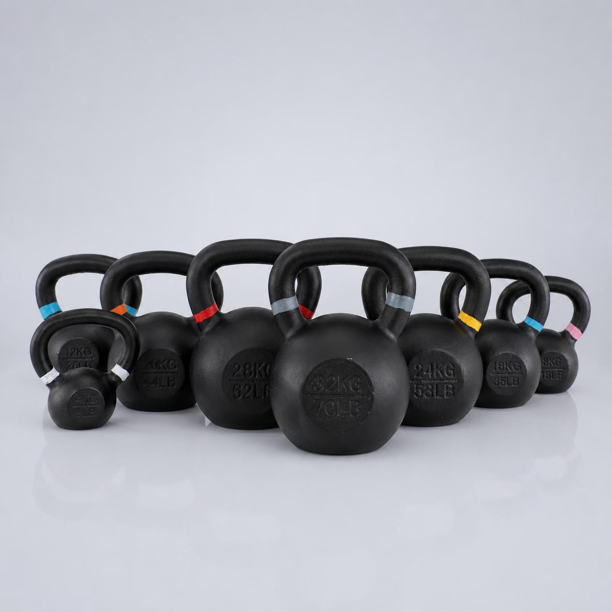 7pc-Cast Iron Kettlebell Set