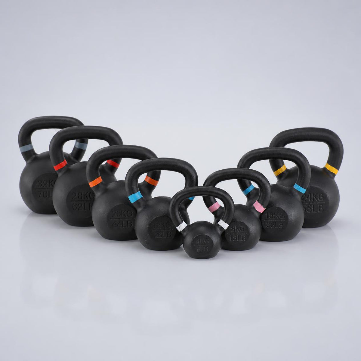 7pc-Cast Iron Kettlebell Set