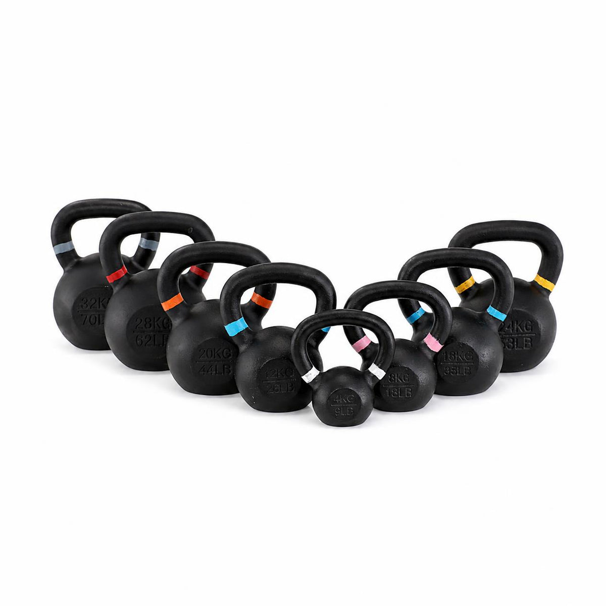 7pc-Cast Iron Kettlebell Set