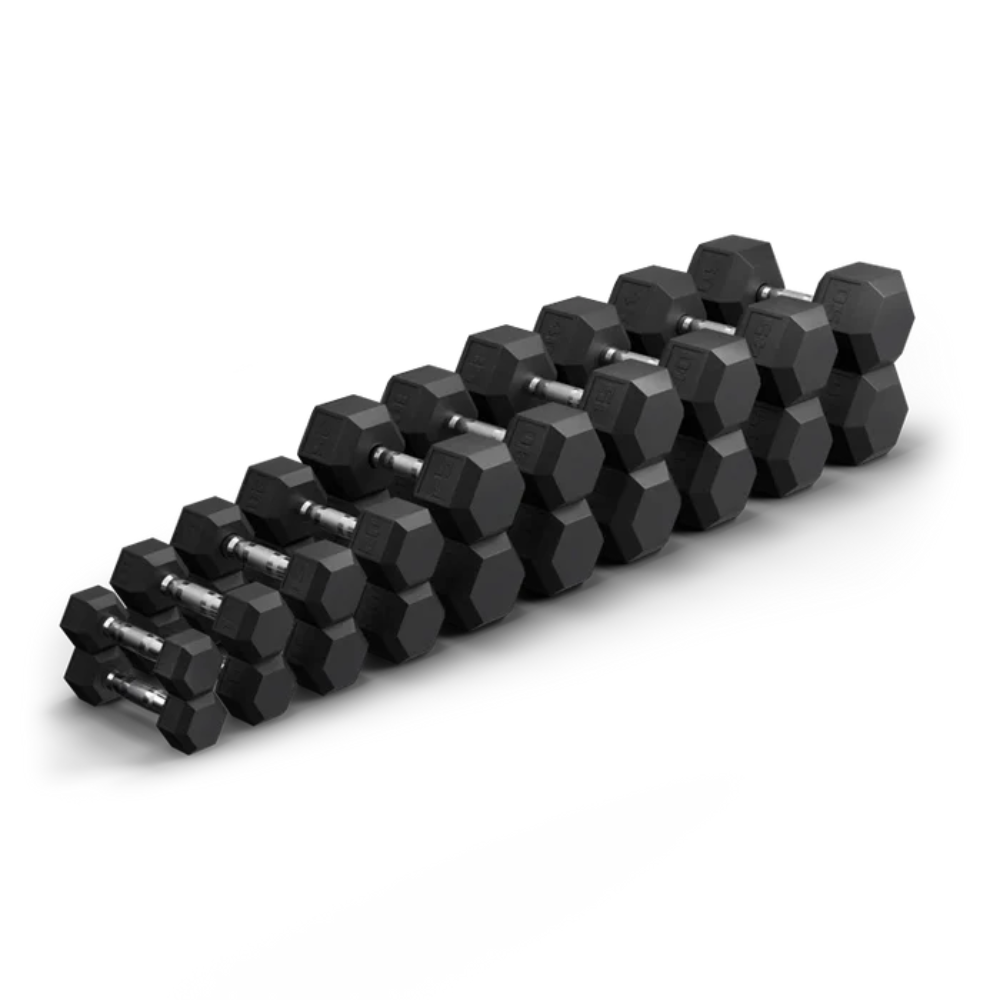 Flash Fitness Rubber Hex Dumbbells