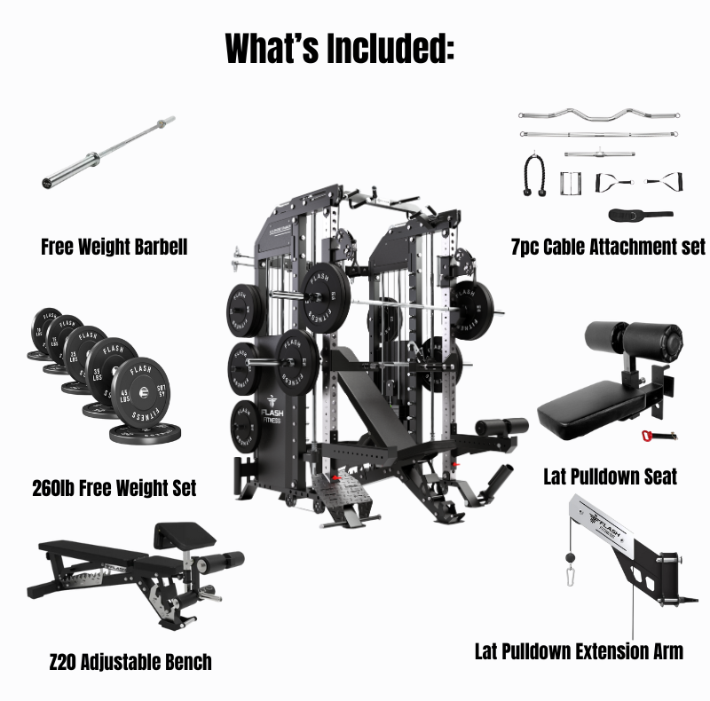 Flash F50 All-In-One Trainer Smith Machine Combo Package