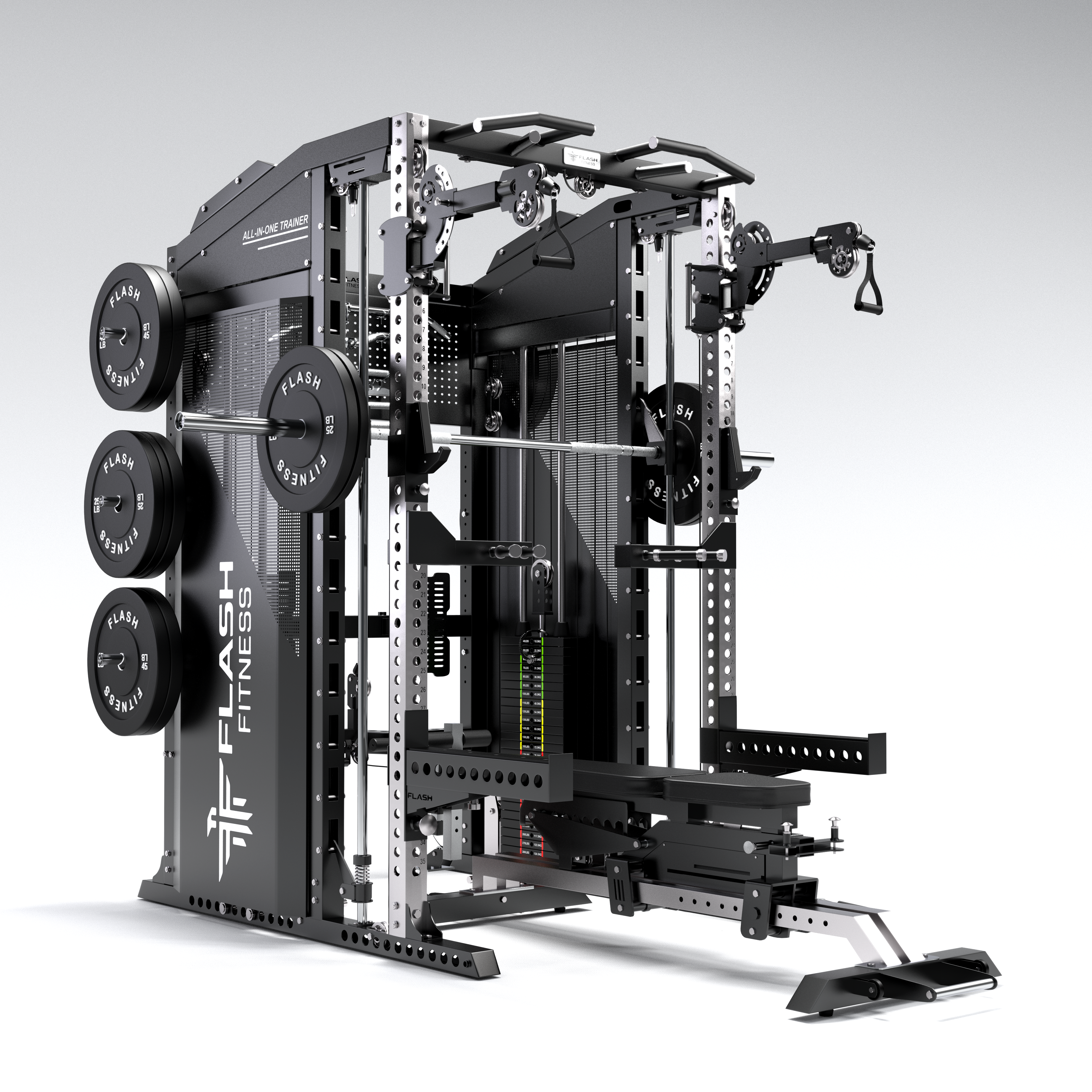 Flash F90 All-In-One Trainer Smith Machine Combo Package