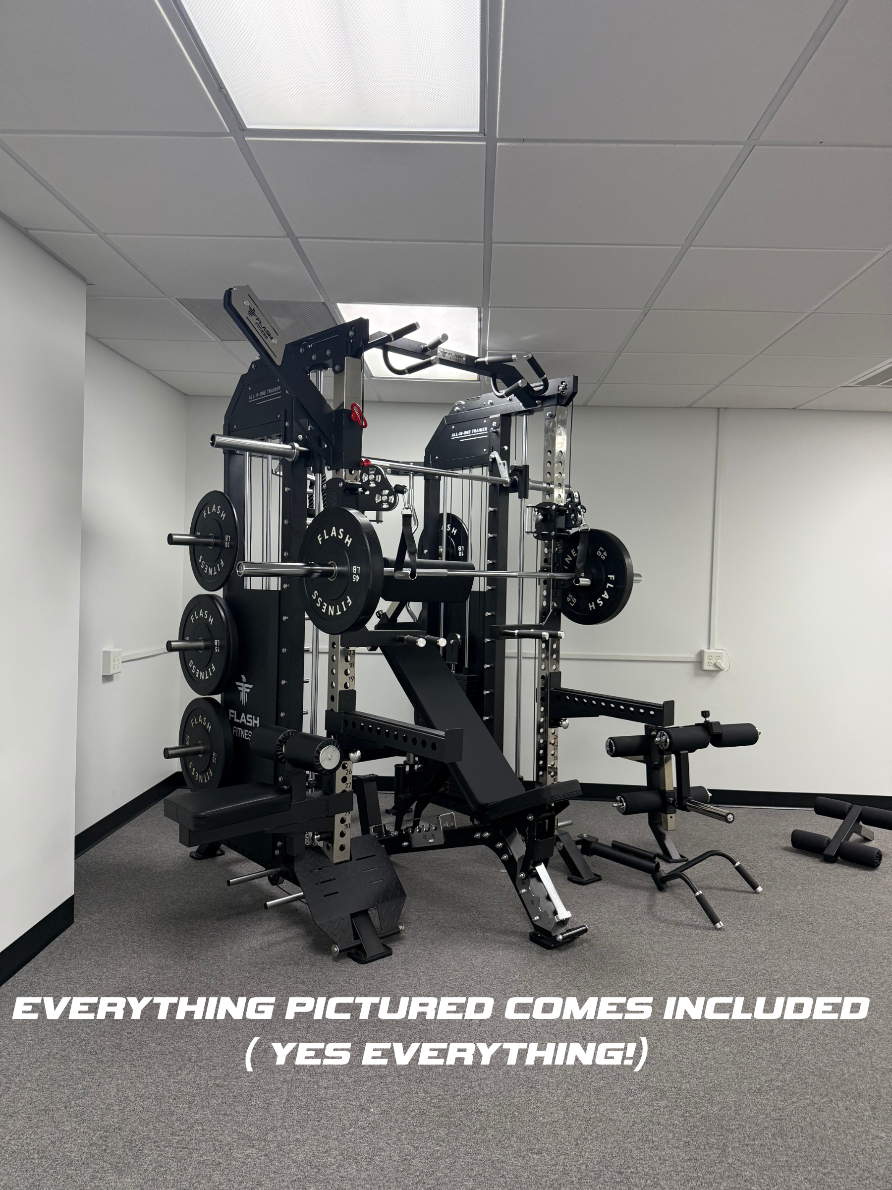 Flash F50 All-In-One Trainer Smith Machine Combo Package