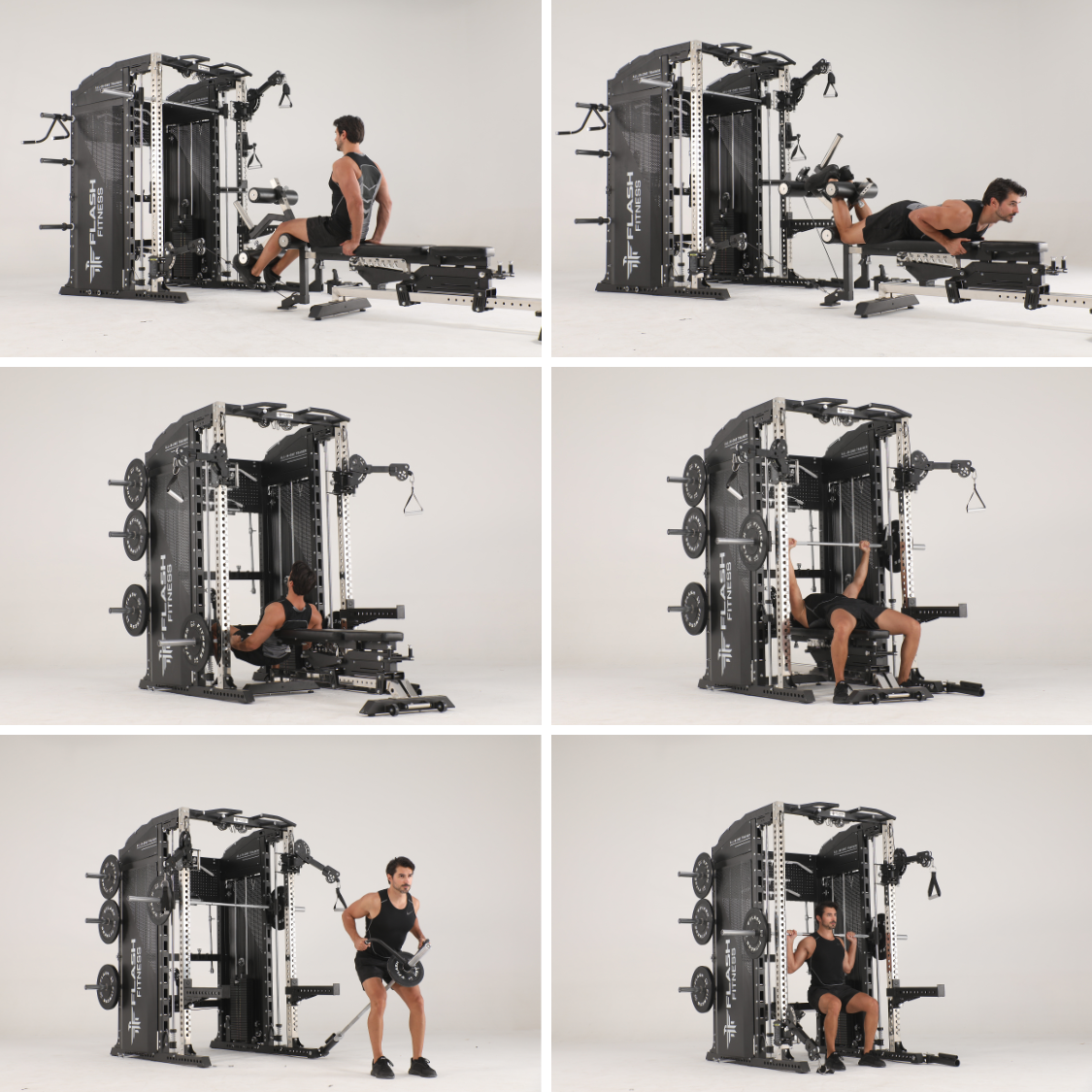Flash F90 All-In-One Trainer Smith Machine Combo Package