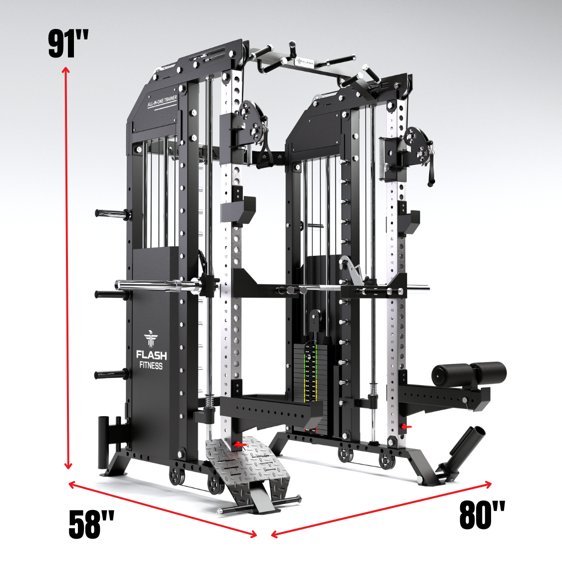 Flash F50 All-In-One Trainer Smith Machine Combo Package